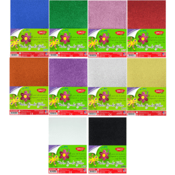 Hartie gumata glitter autoadeziva Uni DacoArt – diferite culori 2