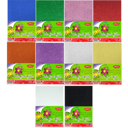 Hartie gumata glitter autoadeziva Uni DacoArt – diferite culori 2