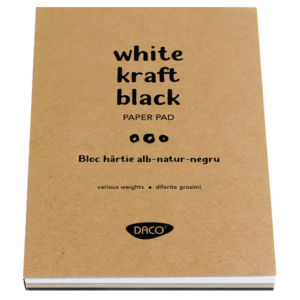 Bloc hartie A4 alba-natur-neagra