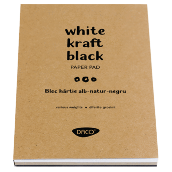 Bloc hartie A4 alba-natur-neagra