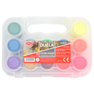 Culori borcan Duela Daco 6 culori metalizate + 6 culori neon