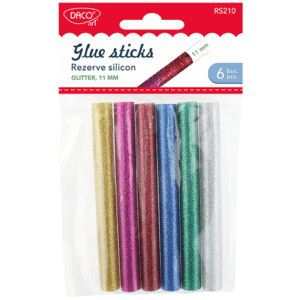 Rezerve silicon glitter 11mm 6 bucati