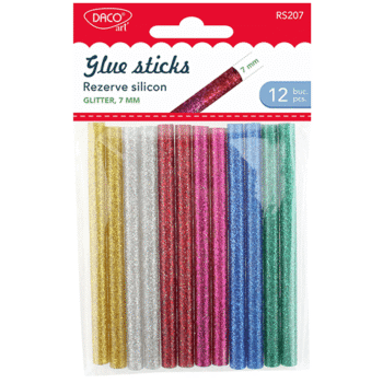 Rezerve silicon glitter 7mm 12 bucati