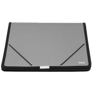 Mapa plastic cu burduf textil Daco - Gri