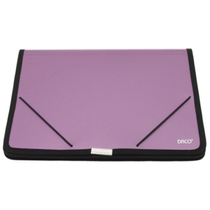 Mapa plastic cu burduf textil Daco - Mov