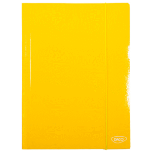Mapa carton cu elastic A4 Daco - Galbena