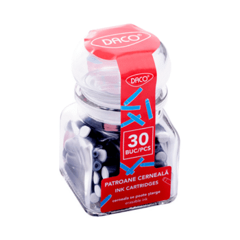 Patroane cerneala borcan Daco 30 buc - albastre