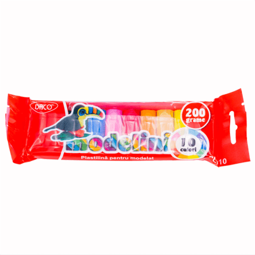 Plastilina 10 culori Modelini Daco