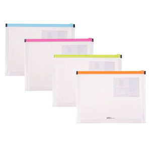 Mapa plastic cu fermoar si burduf Deli