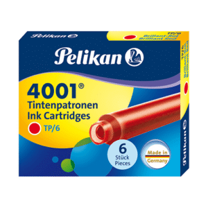 Patroane cerneala 4001 Pelikan rosu , 6 buc