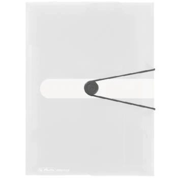 Mapa plastic buton cu elastic A4 30mm Herlitz EOTG - Alb Transparent