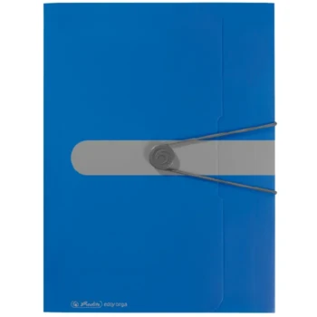 Mapa plastic buton cu elastic A4 30mm Herlitz EOTG - Albastru Opac