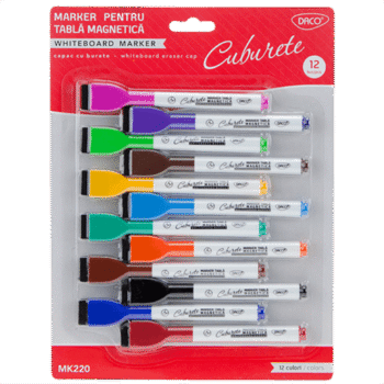 Marker tabla magnetica Daco 12 culori MK220