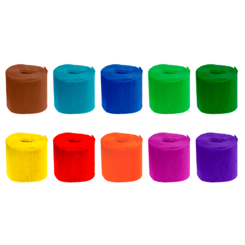 Hartie creponata colorata Daco 10 culori - 5 cm