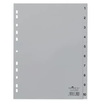 Separatoare index din plastic cifre 1-10