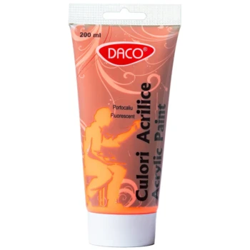 Culori acrilice Daco 200 ml - Portocaliu Fluorescent