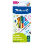 Creioane colorate Pelikan Bicolor 12 creioane 24 culori