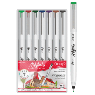 Pix liner grafic Arhitect Daco set 7 linere color