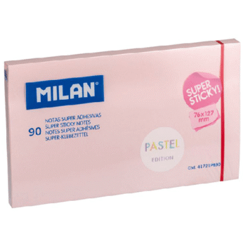Notes autoadeziv 127x76mm Milan - roz pastel