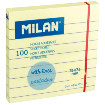 Notes autoadeziv 76x76mm Milan - liniat