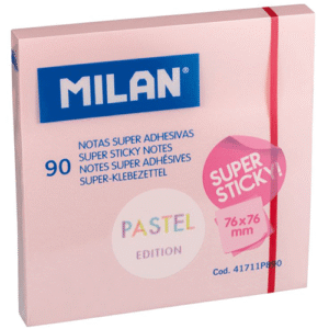 Notes autoadeziv 76x76mm Milan - roz pastel