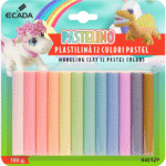 Plastilina 12 culori Pastel Ecada