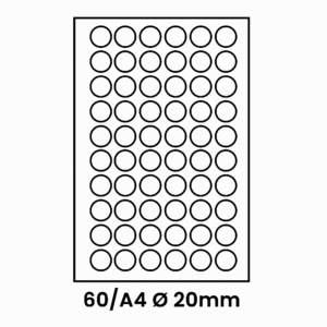 Etichete autoadezive 60 A4 buline 20 mm