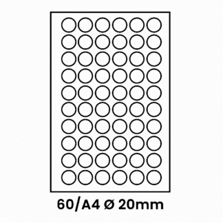 Etichete autoadezive 60 A4 buline 20 mm