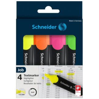 Marker evidentiator Schneider Job set 4 culori