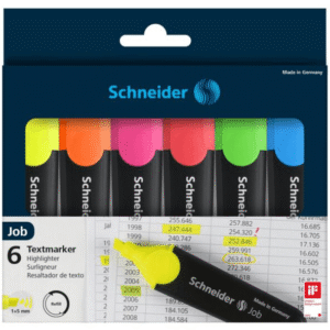 Marker evidentiator Schneider Job set 6 culori