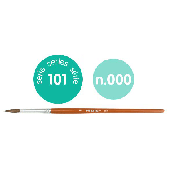 Pensula Milan seria 101 cu varf rotund - nr 000 Pensula Milan seria 101 cu varf rotund - nr 000
