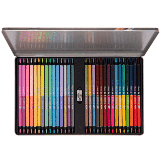 Creioane colorate cutie metalica Daco 30 buc 60 culori