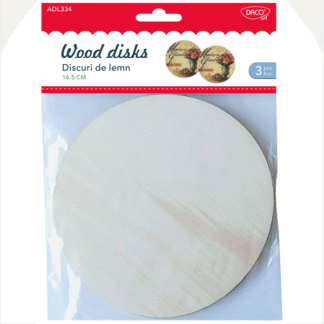 Disc lemn 16.5 cm Daco 3 bucati