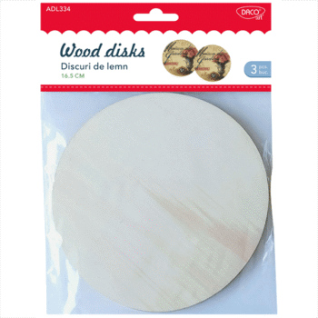 Disc lemn 16.5 cm Daco 3 bucati