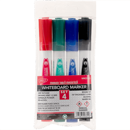 Marker tabla magnetica Daco 4 culori set