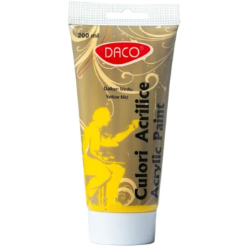 Culori acrilice Daco 200 ml - Galben Mediu