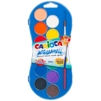 Acuarele pastile Carioca 12 culori