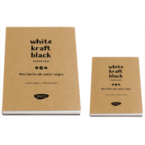 Bloc hartie alba-natur-neagra