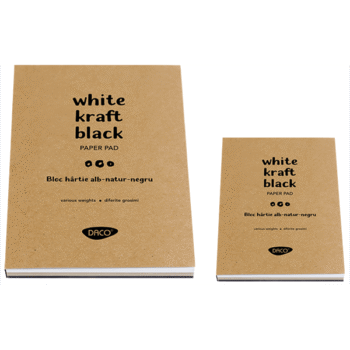 Bloc hartie alba-natur-neagra