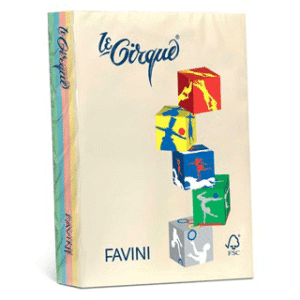 Carton colorat asortat Favini A4 160g 5 culori pastel 250 coli