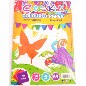 Hartie colorata asortata A4 80g 60 coli 5 culori