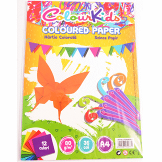 Hartie colorata asortata A4 80g 60 coli 5 culori