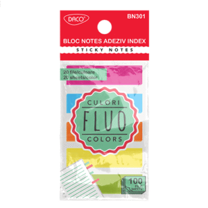 Index autoadeziv plastic Daco 45x12mm BN301