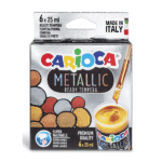 Culori tempera metalizate Carioca Metalic 6 culori