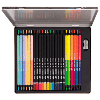 Creioane colorate cutie metalica Daco 24 buc 36 culori