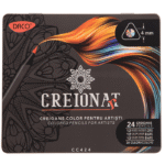 Creioane colorate cutie metalica Daco 24 buc 36 culori - imagine 2