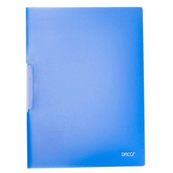 Mapa plastic cu clips A4 Daco - Albastru