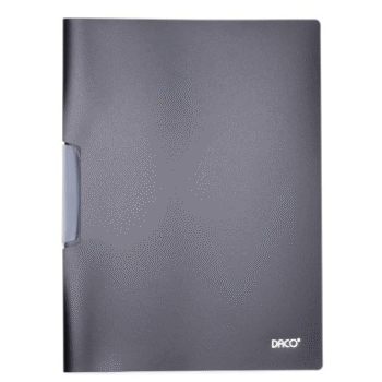Mapa plastic cu clips A4 Daco - Negru