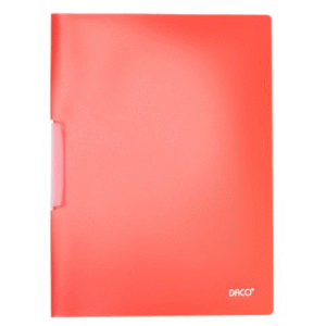 Mapa plastic cu clips A4 Daco - Rosu