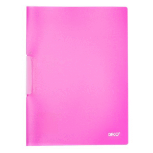 Mapa plastic cu clips A4 Daco - Roz Fucsia